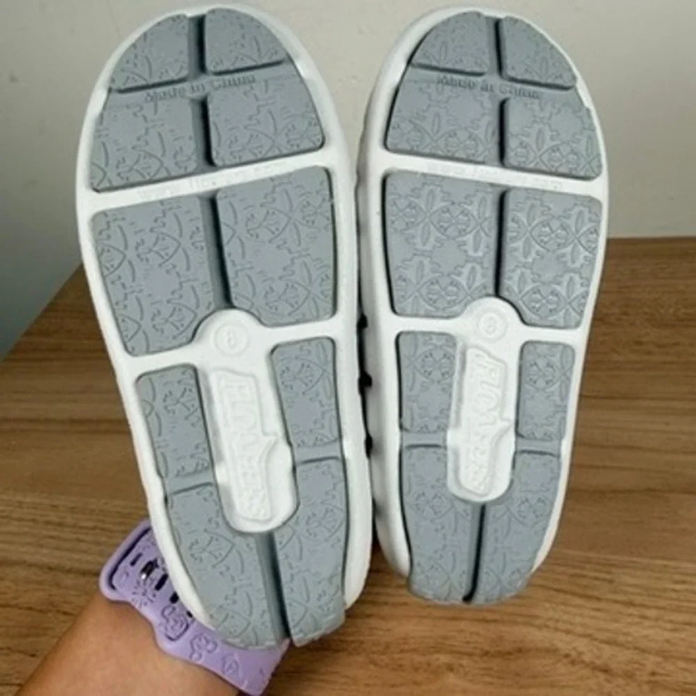 Floafers Prodigy Driver Toddler Shoe Sz 8 White Harbor Mist Gray EVA Foam NWT
